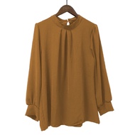 ZANZEN Blouse Iron Less Rindu New Blouse Muslimah Plain New Kain Cey Crepe Iron Less Baju Muslimah
