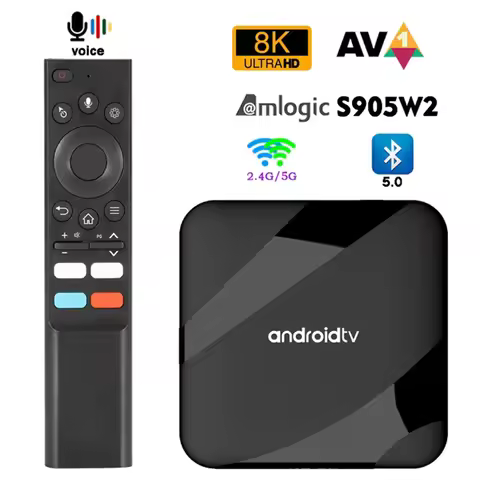 TV98 ATV W2 Smart TV Box Android 14 Amlogic S905W2 4G 5G Dual Wifi BT 5.0 8K HD Media Player 4GB 64G