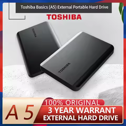 Toshiba A5 Portable External HDD 1TB 2TB 4TB USB3.2 Slim Lightweight Hard Drive Storage for Laptops 