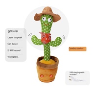 Tiktok SPiderman Dancing Cactus Stuffed Toy With 120 Songs Electronic Talking Recording Shake Toys Cactus Can Talk Dolls With Music Light Childhood Education Plush Toy Children‘s Birthday Gifts 蜘蛛侠跳舞玩具