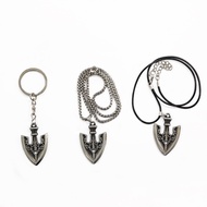 JoJo Bizarre Adventure Keychain Arrow Necklace Car Alloy Pendant COS Accessories