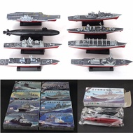 8Pcs 4D Assembled Battleship Aircraft Carrier Submarine Warship Model Kit