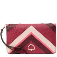 Kate Spade Kourtney Chevron Clutch Wallet Wristlet in Pink Multi