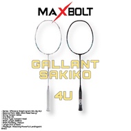 MAXBOLT GALLANT SAKIKO 4U BADMINTON RACKET HEAD HEAVY ( MAX TENSION 32 LBS )