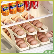 NuEra 2 Tier Eggs Dispenser Auto Rolling Egg Tray Refrigerator Egg Storage Rack