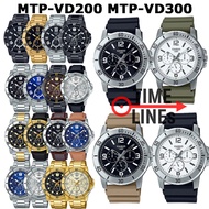 CASIO ของแท้ รุ่น MTP-VD300 MTP-VD200 นาฬิกาชาย แสดงวันที่แบบเข็ม กล่องและประกัน 1 ปี MTPVD200 MTPVD300 MTP-VD300BL-1E MTP-VD300G-1E MTP-VD300B-1E MTP-VD200D-1B MTP-VD200G-1B