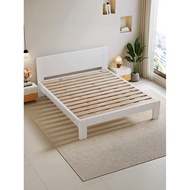 Solid Wood Bed Modern Simplicity1.2Single Bed for Small Apartments Rental1.8Bedroom Large Bed Econom