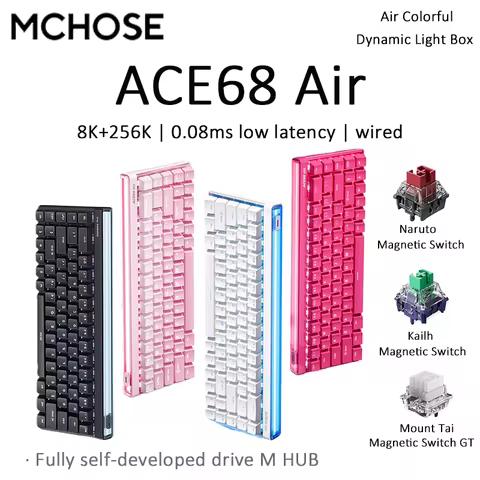 MCHOSE Ace 68Air Magnetic Axis Mechanical Keyboard for Esports Games, Wired Low Latency Customizatio