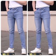 Men's jeans, plain blue jeans