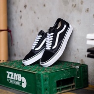 HITAM PUTIH Vans121 Old Skool Cacing Black White Authentic Casual Shoes School Work Hangout Men Women