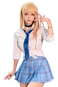 Roocnie Marin Kitagawa Cosplay Costume Anime Outfit Shirt Japanese School Girl Uniform Dress