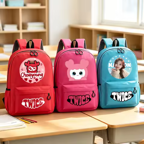 Twices Series Student Backpack Kpop Merch Primary Book Bag Trend Jihyo Nayeon Tzuyu Print Teenager S