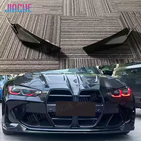 JICHE Dry Carbon Fiber Front Bumper Splitter Lips For BMW 3 Series G80 M3 4 Series G82 G83 M4 2021+ 