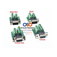 9Pin D Sub DB9 Rs232 Serial Adapter Solderless Connector PCB Breakout Terminal Screw Pitch 5.0mm 9P