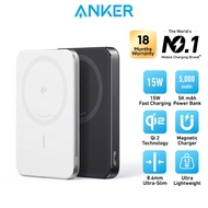 Anker Powerbank MagGo Power Bank Nano (5K, Slim) Magnetic Portable Charger Magnetic Wireless Charger