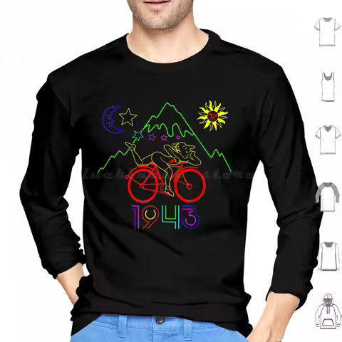 Bicycle Day 1943 Lsd Creator Acid Trip Hoodies Long Sleeve Acid Festival Goa Lsd Magic Mushrooms Tec