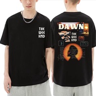 The Weeknd Dawn FM Double Sided Printed Tshirt Tops Men's Loose T Shirt Unisex Vintage Tees Men Hip Hop Oversized T-shirts XS-4XL-5XL-6XL