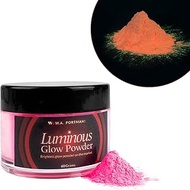 WA Portman Luminous Pink Glow Powder - 60g (2.12 oz) per Jar Glow in The Dark Powder for Resin - Glo