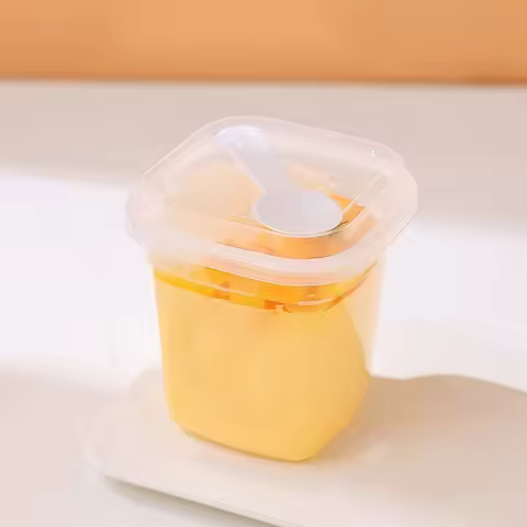 10-Pack Dessert Cups with Lids - 8 oz Plastic Pudding Jelly Yogurt Containers, Leak-Proof To-Go Dess