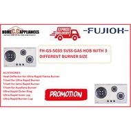 FUJIOH FH-GS5035 SVSS GAS HOB WITH 3 DIFFERENT BURNER SIZE