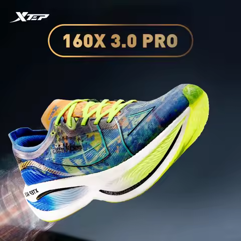 Xtep 160X 3.0 Pro Men Running Shoes Carbon Plate Professional Marathon PB Rebound Cushioning Sports 