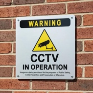 [Friendly] Reflective Metal CCTV Sign 24 Hours Video Surveillance Warning Board for Shop Mall Entran