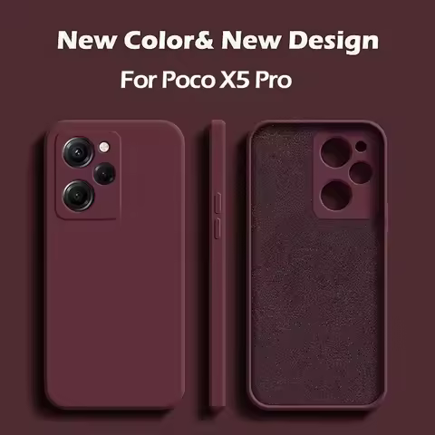 Original Liquid Silicone Case For Xiaomi Poco X5 Pocox5 Poco X5pro X 5 Pro 5G Shockproof Cover For P