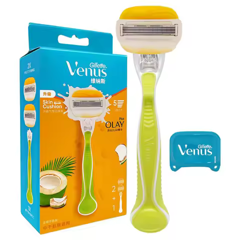 Gillette Venus Women's Manual Shaver Coconut Scent 5 Layers Stainless Steel Shaving Razor Body Hair 