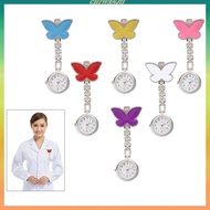 [Chiwanji1] Fashion Battery Nurse Fob Watch Flower Face Shape Clip Fob Pocket Watch