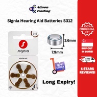 Hearing aid battery Signia size 312 6 pack battery 100% MADE IN GERMANY  助听器电池