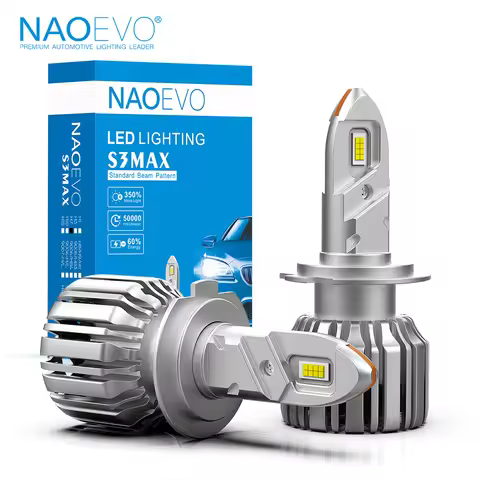 NAOEVO S3 MAX H7 H3 H4 H11 LED Lights And HB3 9005 HB4 9006 HIR2 9012 H27 880 LED Headlights All Wit