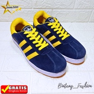 Best Selling!! ADIDAS GAZELLE Navy Yellow ORIGINAL Men's Shoes Elementary School Boys/SMP/SMA Shoes