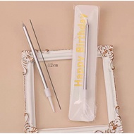 Pack Individual 1pcs Silver Color Birthday Candle Cake Deco