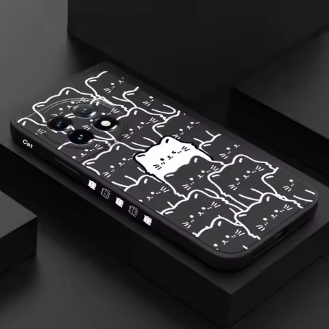 Totem Cat Phone Case For Oneplus 13 13R 12 12R 11 11R 10 10R 10T 9R 9RT 9 8T 8 7 7T Pro 5G Liquid Si