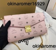mcm信封包粉色鏈條包