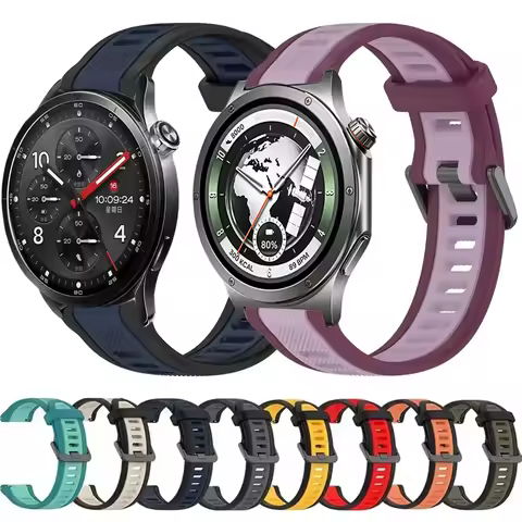 18mm 20mm 22mm Silicone Strap for Xiaomi Watch 5 S5 S4 S3 S2 Wristband OPPO Watch S X2 X3 Mini 3 43m