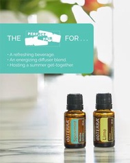 美國品牌 doTERRA 多特瑞 提升飲品 精油系列 套裝 共2支 青檸精油  及 綠薄荷精油 lime & spearmint essential oil