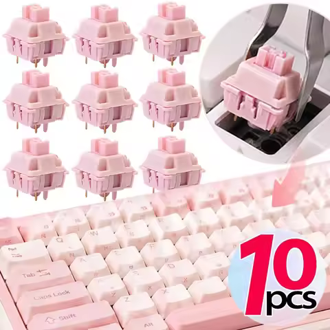 Linear 5pin Keyboard Switch Smooth Quiet Typing No Tactile Bump Pink Sakura for Hot Swap Mechanical 