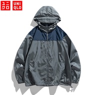 UNIQLO Sunscreen Jacket Men's Hooded Jacket Outdoor Breathable Quick Drying Sunscreen Jacket