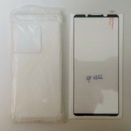 Sony Xperia 1 viii 1 mark 8 1 viii 防撞透明軟機套 + 黑邊玻璃保護貼