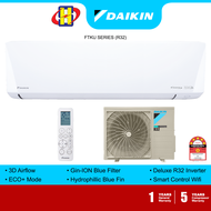 Daikin Air Conditioner (1.0HP-3.0HP) Deluxe Inverter FTKU Series R32 FTKU28B / FTKU35B / FTKU50B / FTKU60B / FTKU71B