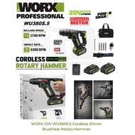 Worx 20V 20mm Cordless Brushless Rotary Hammer