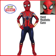 FITRHINO  KIDS Iron Spiderman costume Marvel Avenger Cosplay Superhero Costume Kostum Baju budak Halloween MASK topeng