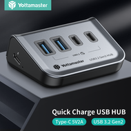 Yottamaster 10Gbps USB3.2 Gen2ชนิด C ฮับ4พอร์ต7พอร์ต PD60W ความเร็วสูงแท่นวางมือถือขยายอเนกประสงค์แบ