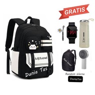 Tas Ransel Sekolah Anak Perempuan SD SMP Beautiful Happy Summer Premium Terbaru Kekinian