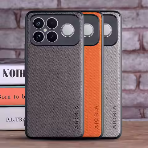 Case for Poco F8 Ultra F8 Pro F8 5G coque Luxury textile Leather skin phone cover funda for xiaomi p