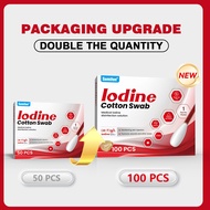 FFGSUMIFUN Disposable Iodine Cotton Swabs Convenient Hygienic Breaking Cotton Swabs Disinfection K10