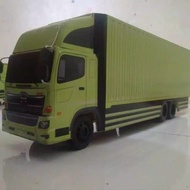 MINIATUR TRUK OLENG KAYU TRUK BOX HINO HIJAU MURAH