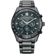 Citizen Eco-Drive Chronograph Sports Mens Black Stainless Steel Watch CA4457-81H
