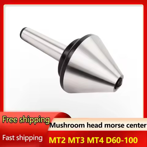 Morse Cone mushroom head D60 80 100MM MT2 MT3 MT4 Live Center Umbrella type Rotating Center CNC lath